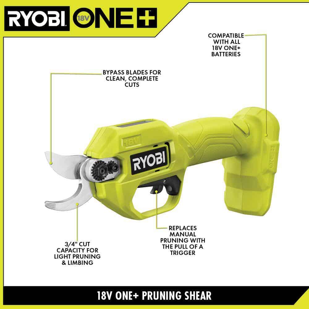 RYOBI P2504BTL ONE+ 18V Cordless Pruner (Tool Only)