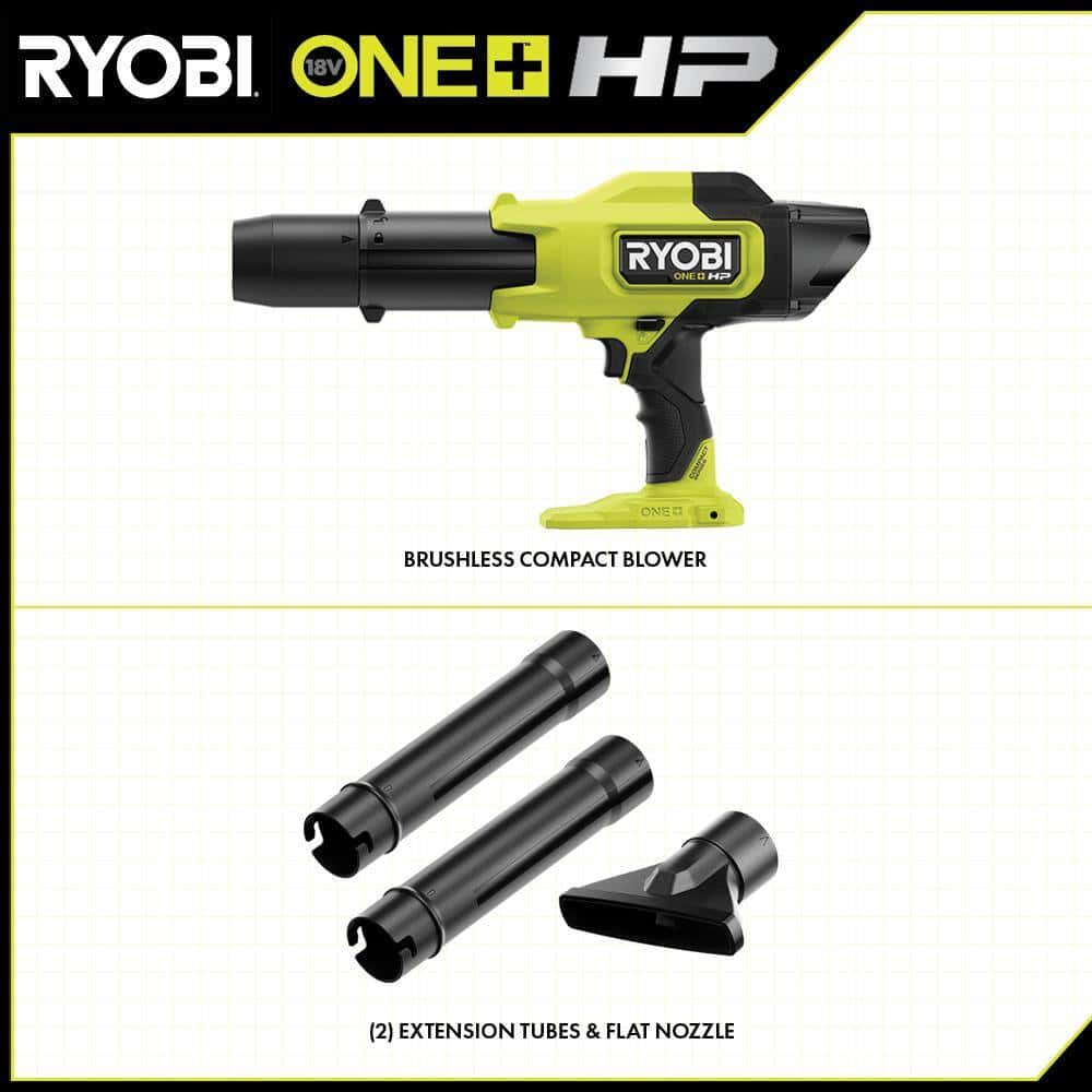 RYOBI PSBLB01B ONE+ HP 18V Brushless Cordless 220 CFM 140 MPH Compact Blower (Tool-Only)