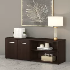 Bush Business Furniture Studio C 60'' Wide 2 - Shelf Credenza - Black Walnut