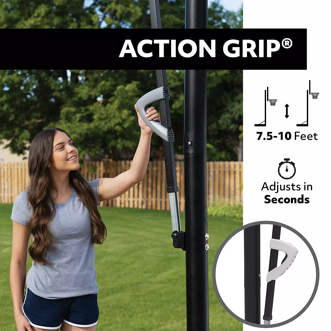 Lifetime 48" Action Grip Polycarbonate Inground Basketball Hoop