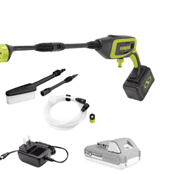 Sun Joe 24V 350 PSI Max 0.6 GPM Cold Water Electric Pressure Washer Kit with 2.0 Ah Battery Plus Charger