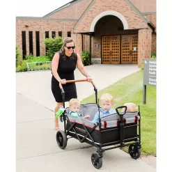 Wonderfold Wagon X4 Push and Pull Stroller Wagon - Black
