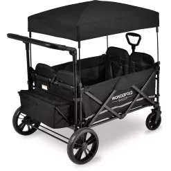 Wonderfold Wagon X4 Push and Pull Stroller Wagon - Black