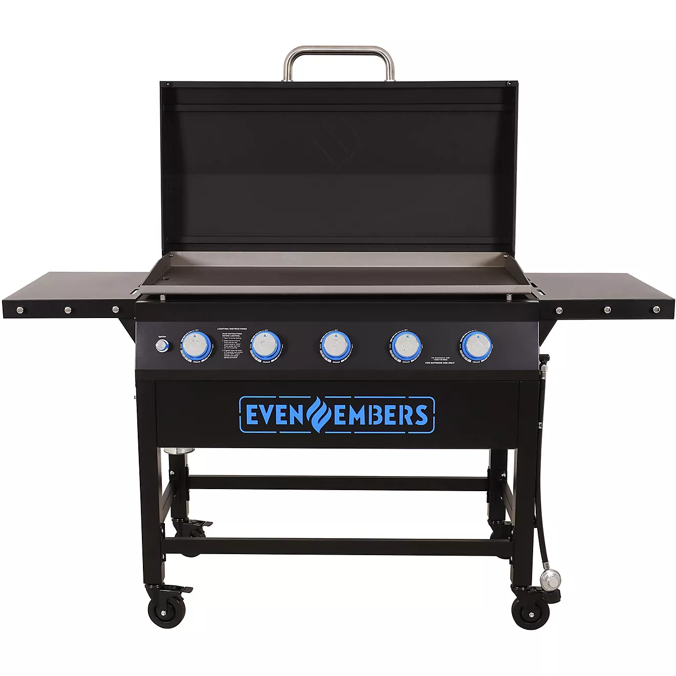 Even Embers 5-Burner Gas Griddle with Lid - Image 9