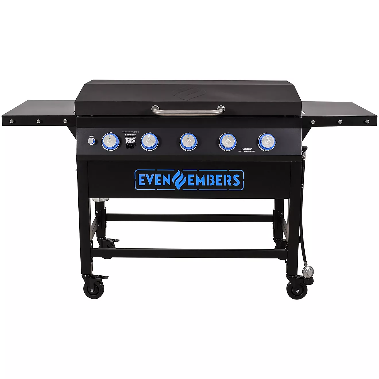 Even Embers 5-Burner Gas Griddle with Lid - Image 8