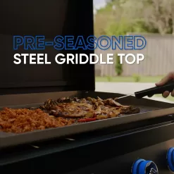 Alternative view of Even Embers 5-Burner Gas Griddle with Lid