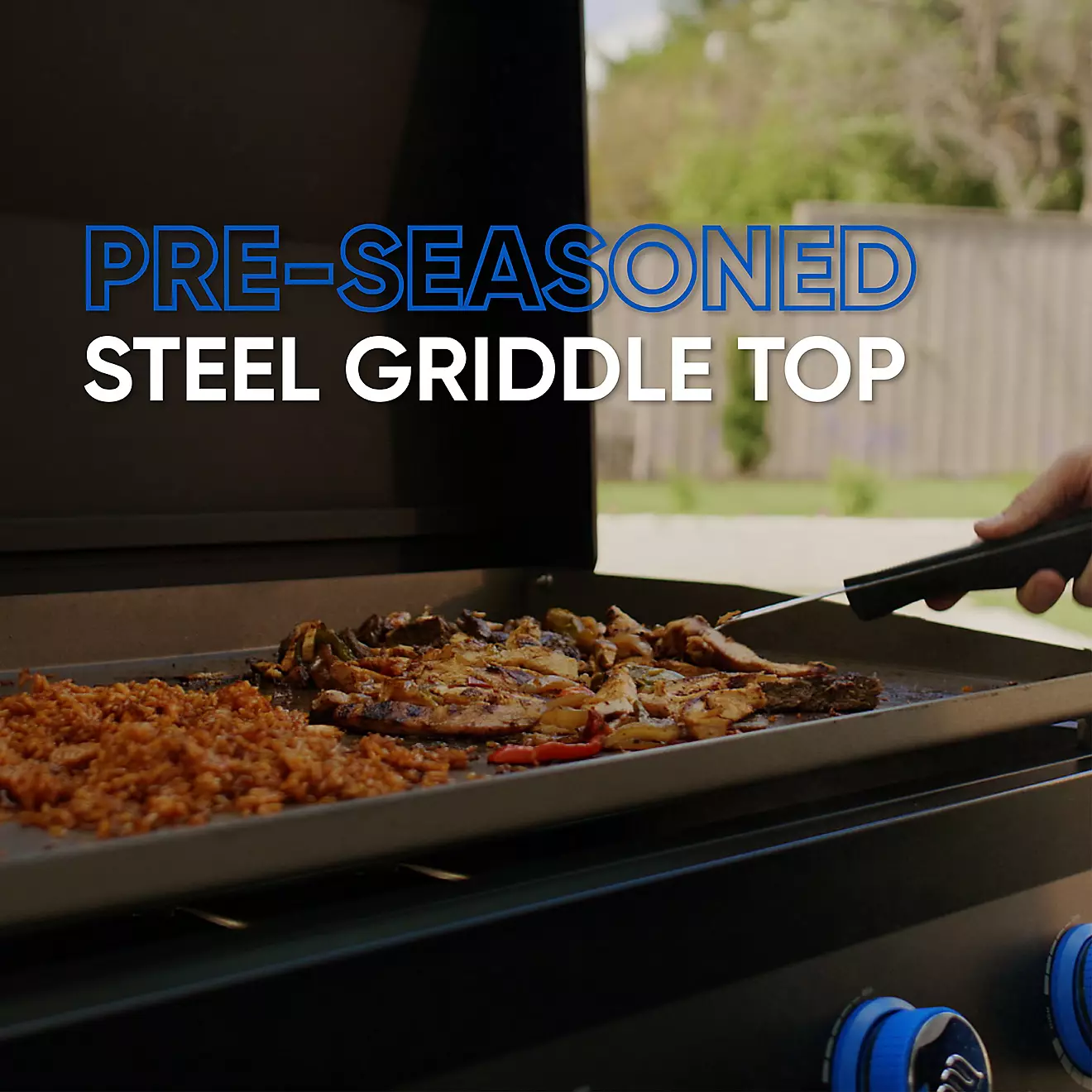 Even Embers 5-Burner Gas Griddle with Lid - Image 2