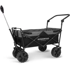 Wonderfold Wagon Push and Pull Beach Wagon - Black