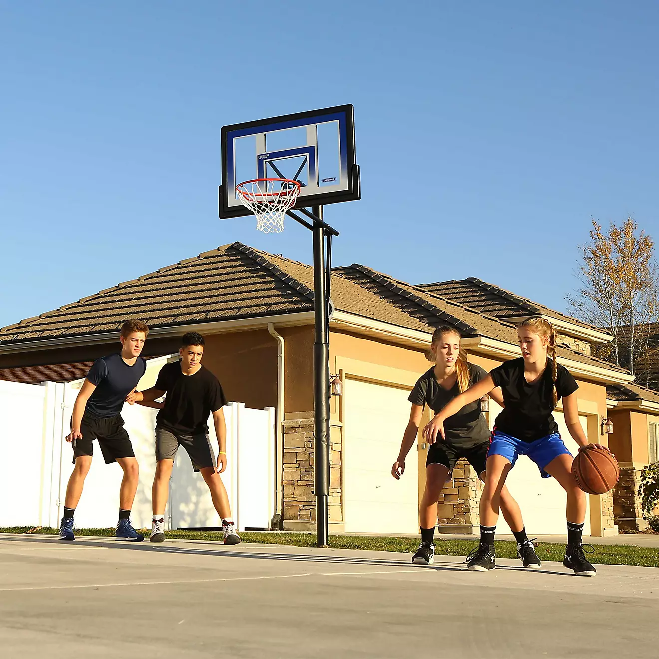 Lifetime 48" Action Grip Polycarbonate Inground Basketball Hoop
