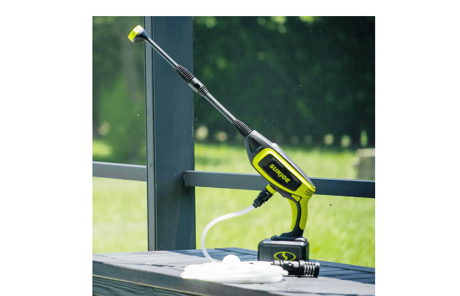 Sun Joe 24V 350 PSI Max 0.6 GPM Cold Water Electric Pressure Washer Kit with 2.0 Ah Battery Plus Charger