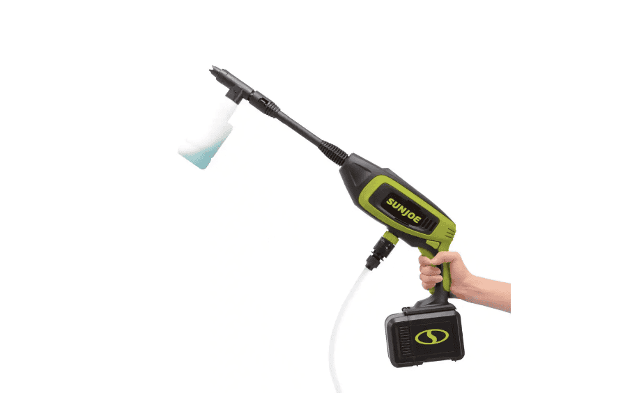Sun Joe 24V 350 PSI Max 0.6 GPM Cold Water Electric Pressure Washer Kit with 2.0 Ah Battery Plus Charger