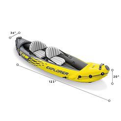 Intex 68307EP Explorer K2 Inflatable Kayak Set - 2-Person – 400lb Weight Capacity