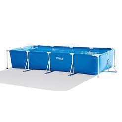 Intex 28273NP 14.75' x 86" x 33" Rectangular Frame Above Ground Outdoor Backyard Swimming Pool, Blue
