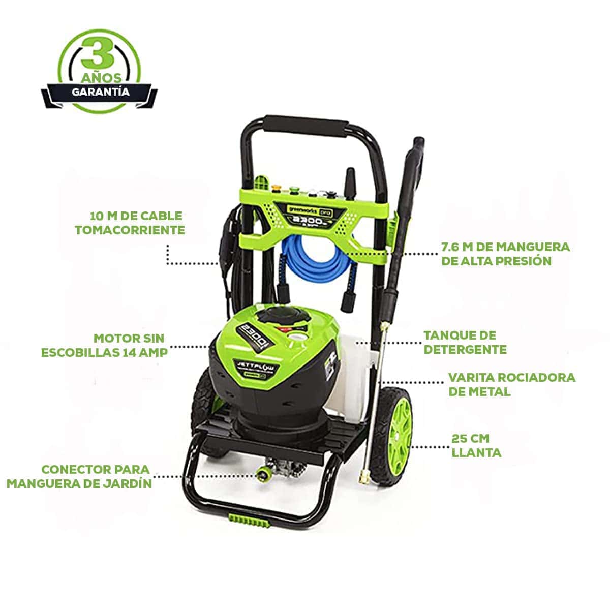 Greenworks PRO 2300 PSI TruBrushless (2.3 GPM) Electric Pressure Washer (PWMA Certified)