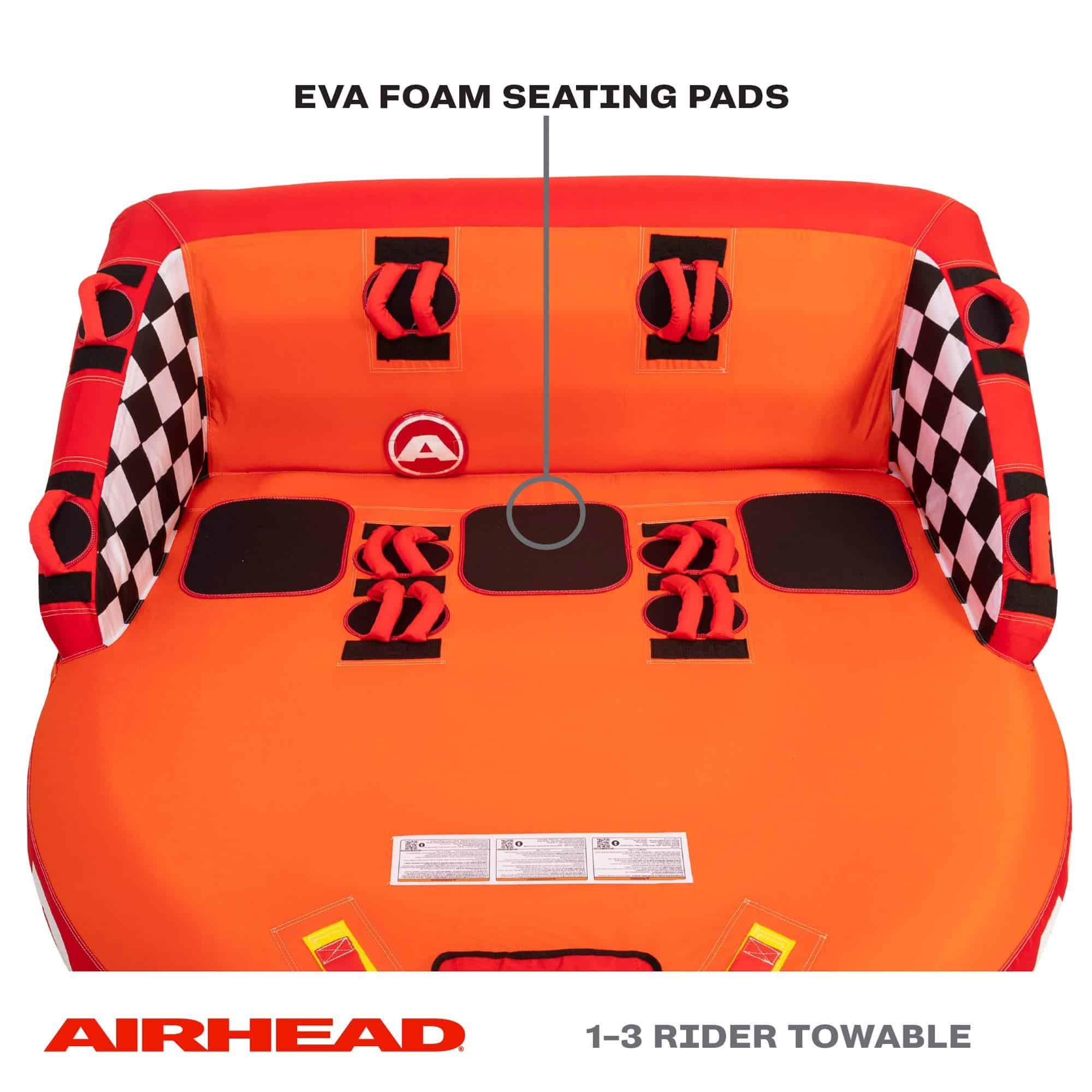 AIRHEAD Mable Inflatable Towable Tube, 1-4 Rider Models - Super Mable - 3 Rider
