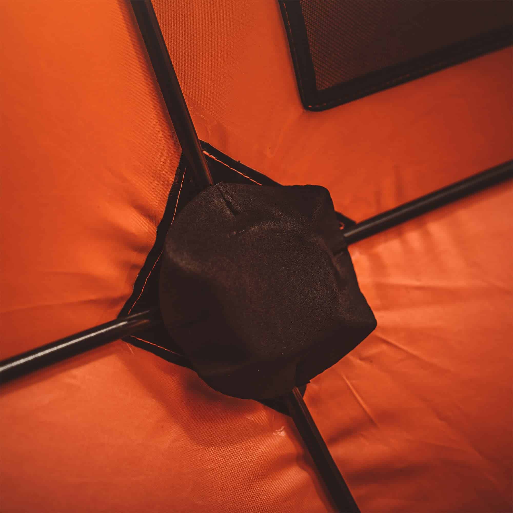 Gazelle Tents T4 Hub Tent, UV Resistant, Removable Floor, 4-Person, Orange, 78"x 94" x 94"
