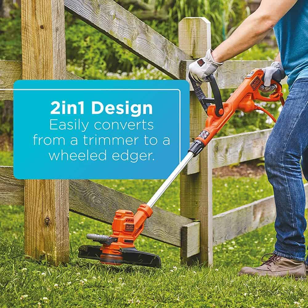 BLACK+DECKER String Trimmer with Auto Feed, Electric, 6.5-Amp, 14-Inch (BESTA510)