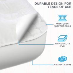 Ivation EZ-Bed (Full Size) Air Mattress with Frame & Rolling Case, Self Inflatable