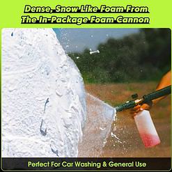 PowRyte Electric Pressure Washer, Foam Cannon, 2 Different Pressure Tips, Power Washer, 3500 PSI 2.4 GPM
