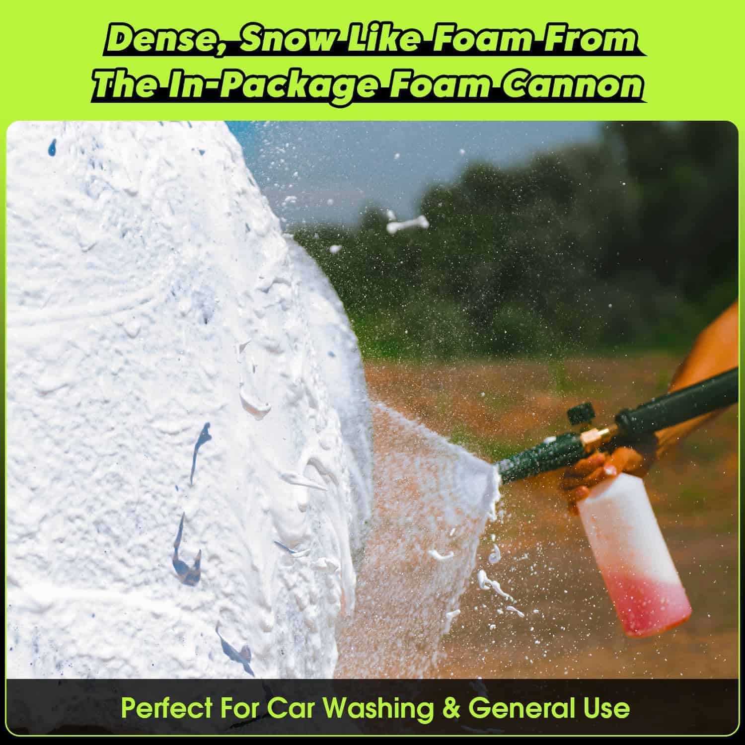 PowRyte Electric Pressure Washer, Foam Cannon, 2 Different Pressure Tips, Power Washer, 3500 PSI 2.4 GPM