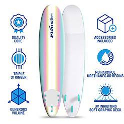 Wavestorm - Classic Soft Top Foam 8ft Surfboard - burst
