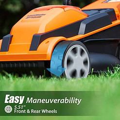 LawnMaster CLM2413A Cordless 13-Inch Lawn Mower 24V Max with 2X4.0Ah Battery and a Charger