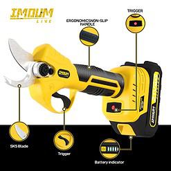 IMOUMLIVE 21V Brushless Cordless Pruning Shears (0.8-1.2
