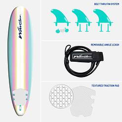 Wavestorm - Classic Soft Top Foam 8ft Surfboard - burst