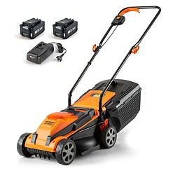LawnMaster CLM2413A Cordless 13-Inch Lawn Mower 24V Max with 2X4.0Ah Battery and a Charger