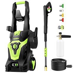 PowRyte Electric Pressure Washer, Brass Foam Cannon, 4 Different Pressure Tips, Power Washer, 4200 PSI 2.6 GPM