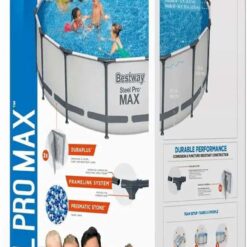 Bestway 15ft Above Ground Pool Set | Steel Pro MAX Pool with Pump, Filter & Ladder