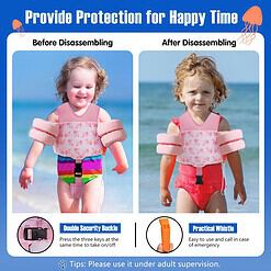 MoKo 13-70lbs Toddler Floaties Arm Floaties, Toddler Swim Vest Cartoon Swim Arm Band