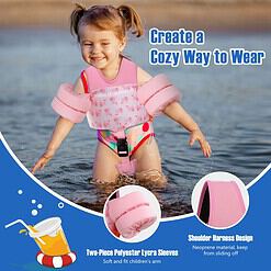 MoKo 13-70lbs Toddler Floaties Arm Floaties, Toddler Swim Vest Cartoon Swim Arm Band
