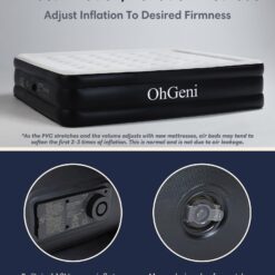 OhGeni Air Mattress Queen with Built-in Pump for Guest, 18