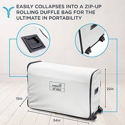 Ivation EZ-Bed (Full Size) Air Mattress with Frame & Rolling Case, Self Inflatable