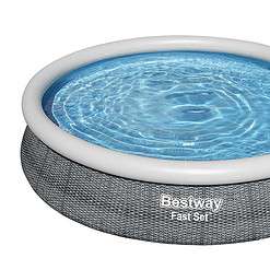 Bestway Fast Set 12’ x 30” Inflatable Round Soft Sided Above Ground Pool Set