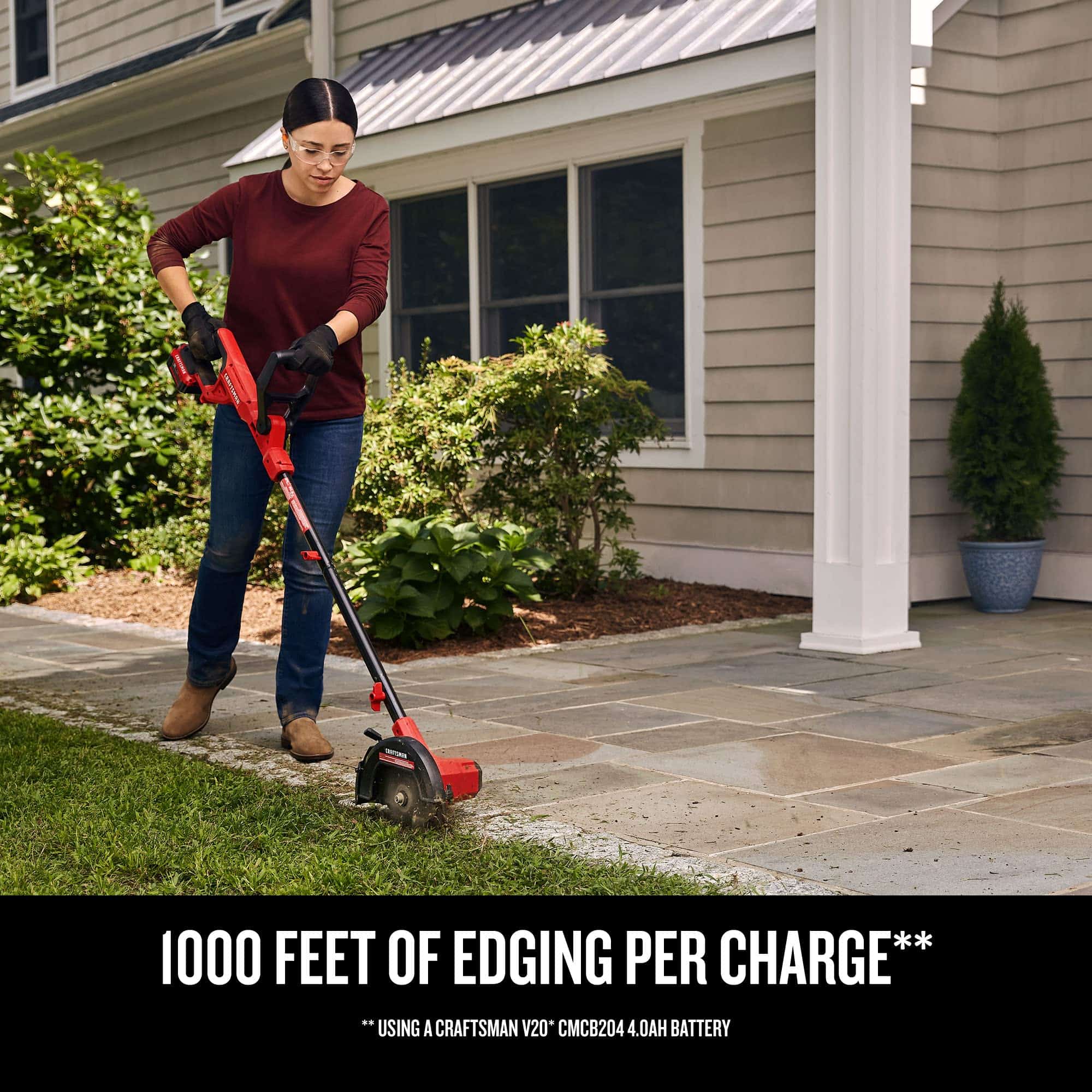 Craftsman 20V Edger Lawn Tool, Cordless Trencher, Bare Tool Only (CMCED400B)
