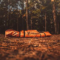 Gazelle Tents T4 Hub Tent, UV Resistant, Removable Floor, 4-Person, Orange, 78