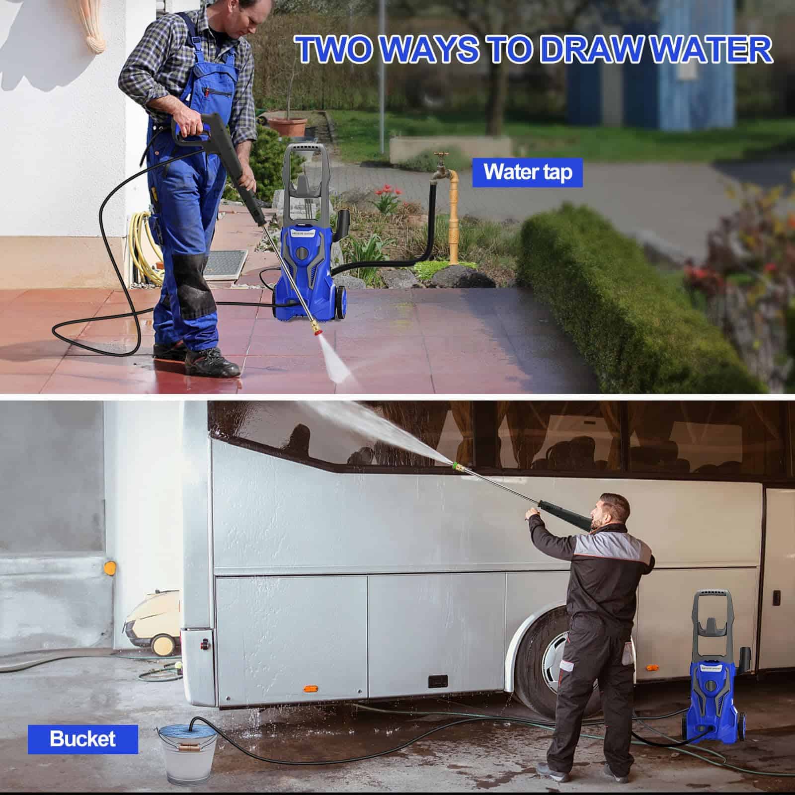 ZHUOLIN 4200 PSI 2.8 GPM Pressure Washer Powered - Electric Power Washer for Cars Washing with 25FT Pressure Hose, Blue
