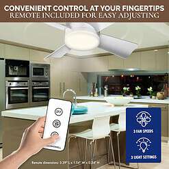 Bell+Howell Socket Fan Light Original – Warm Light Ceiling Fans with Lights and Remote