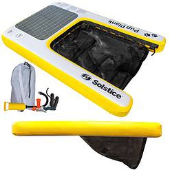 SOLSTICE ORIGINAL Inflatable Pup Plank Dog Float Floating Ramp Ladder, Dog On Water Ladder Steps, Up To 200 Pounds