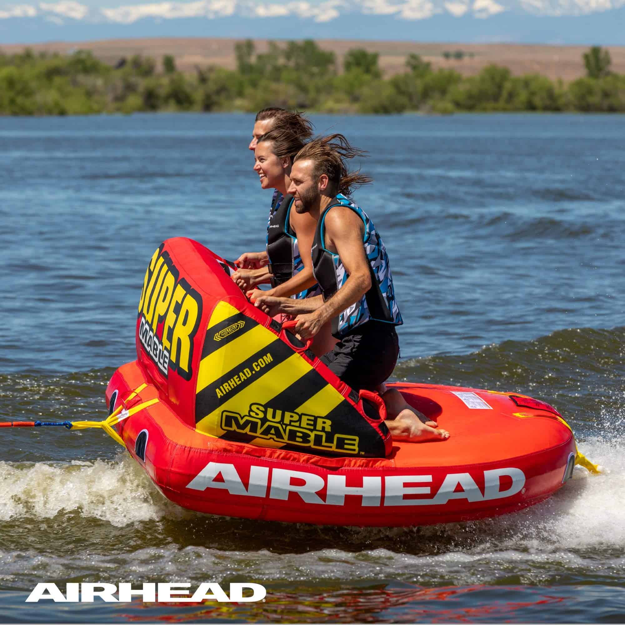 AIRHEAD Mable Inflatable Towable Tube, 1-4 Rider Models - Super Mable - 3 Rider