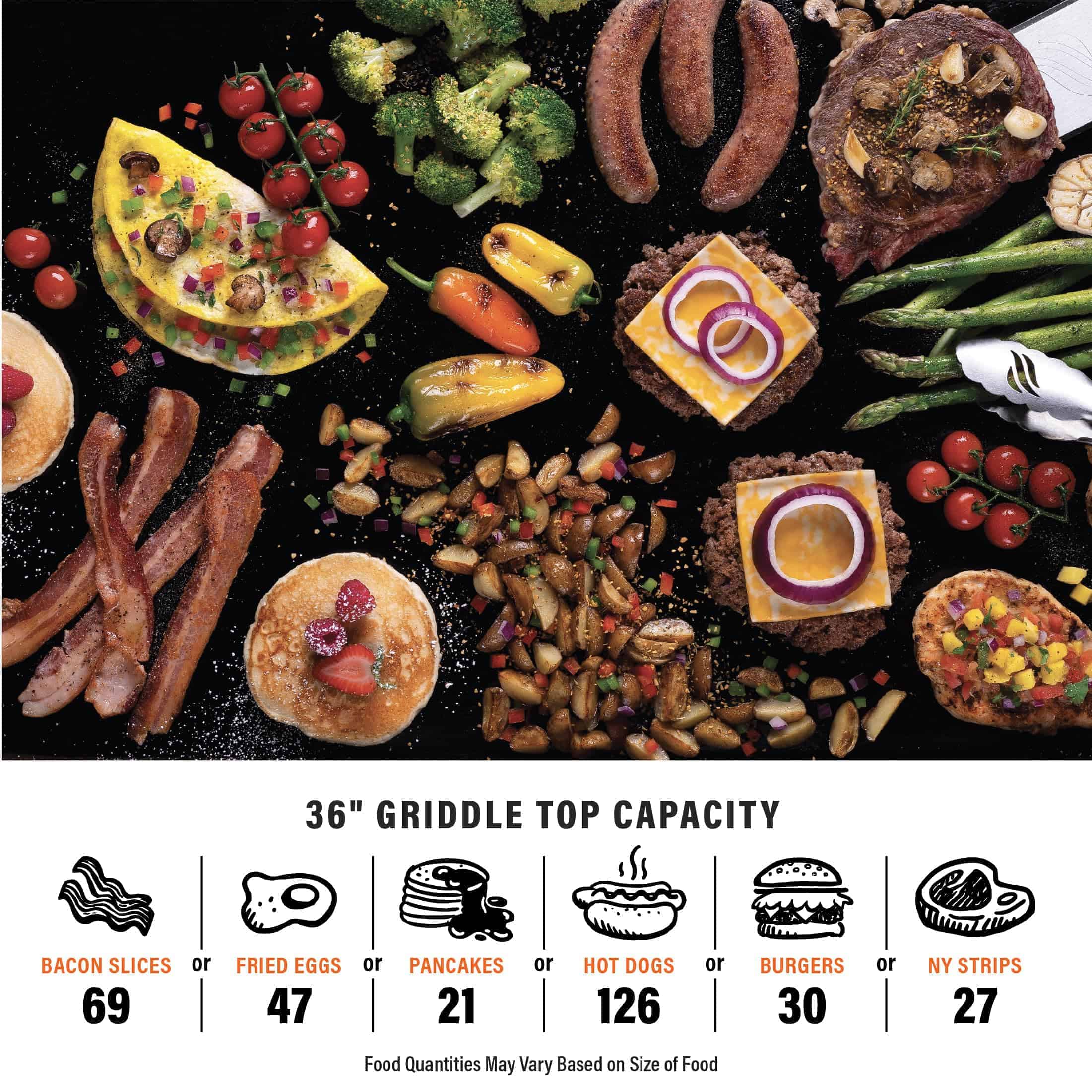 Blackstone 36” Griddle Cooking Station | 4 Burner Flat Top Grill | Propane Fueled
