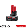 Milwaukee 48-11-2412 M12 12-Volt Lithium-Ion XC Extended Capacity 3.0 Ah Battery Pack (2-Pack)