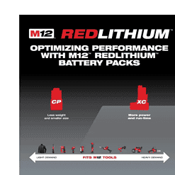 Milwaukee 48-11-2412 M12 12-Volt Lithium-Ion XC Extended Capacity 3.0 Ah Battery Pack (2-Pack)
