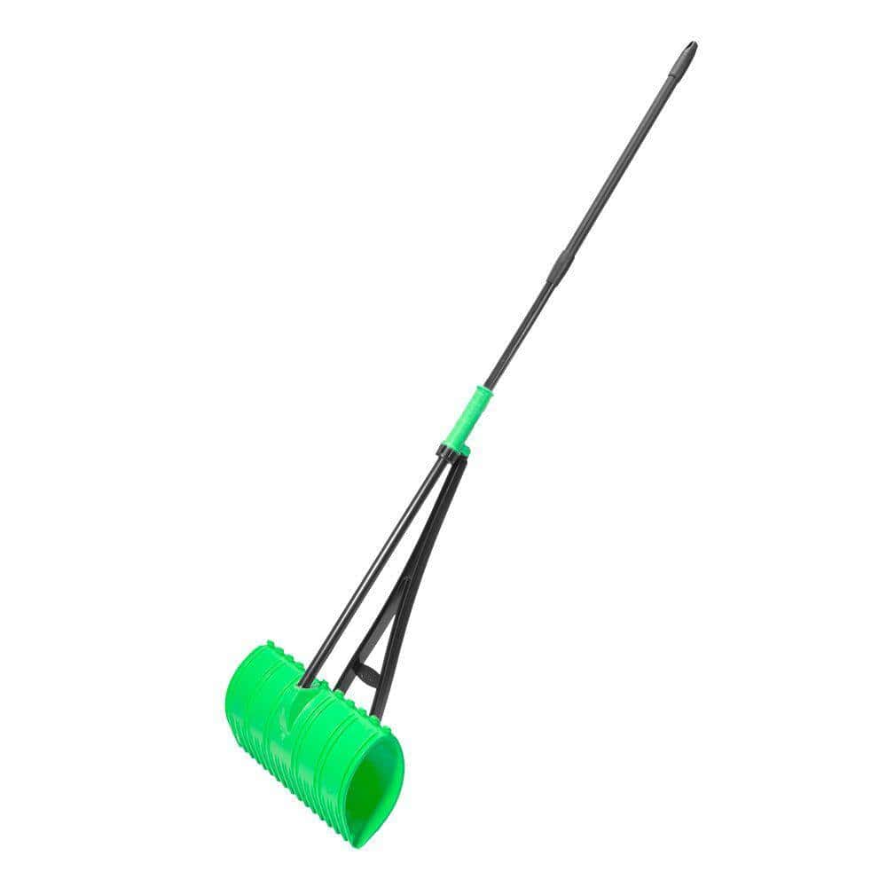 Amazing Rake RK-31010 17 in. 3-in-1 Lime Green Ergonomic Pickup Rake with Telescopic Rubber Grip Steel Handle