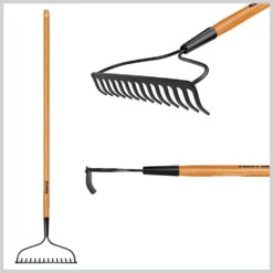 Anvil 78115-941 5-Piece 14-Tines Bow Rake Garden Tool Set