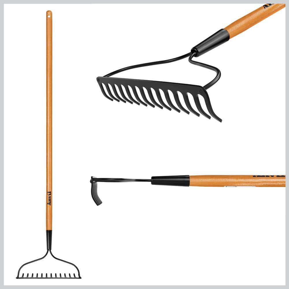Anvil 78115-941 5-Piece 14-Tines Bow Rake Garden Tool Set