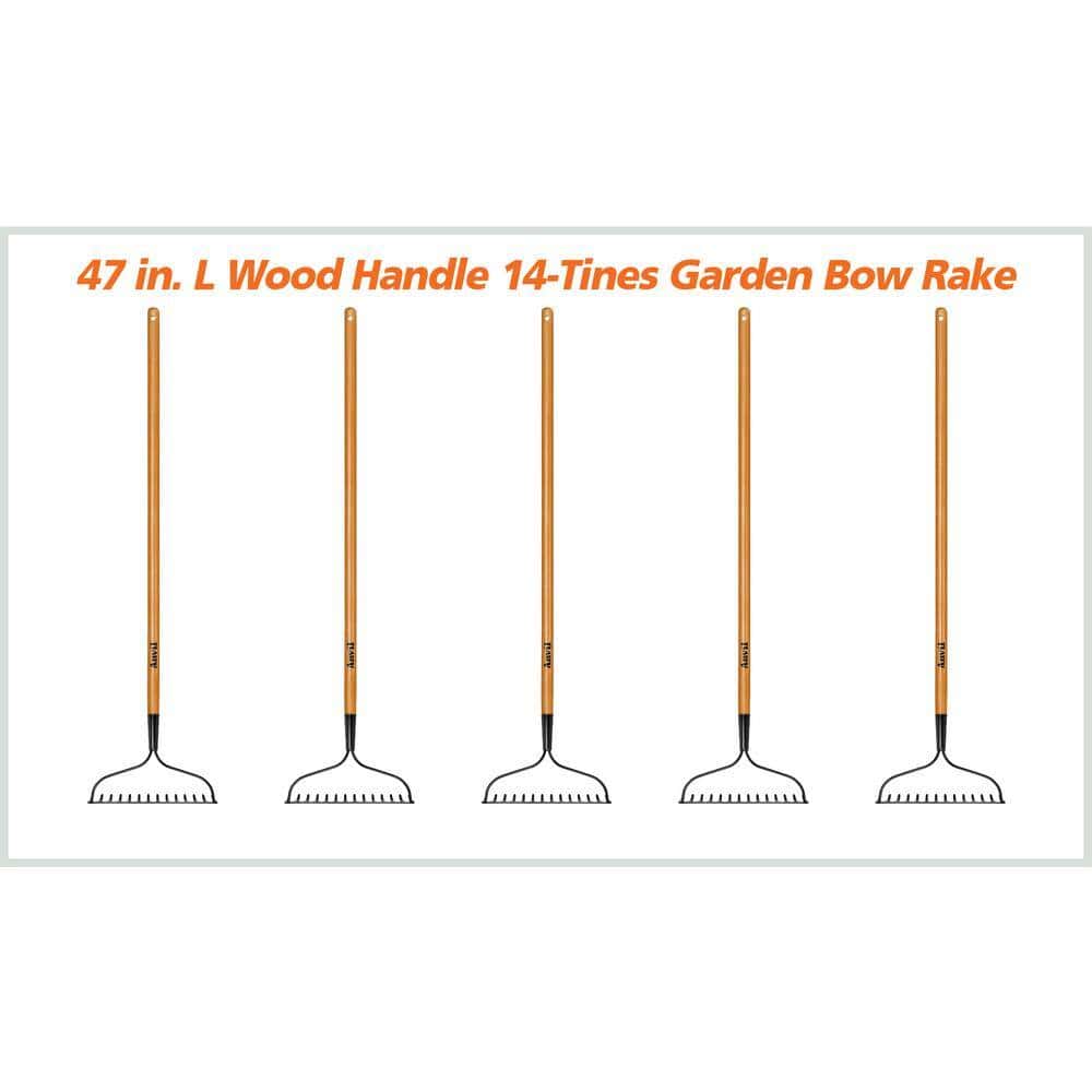 Anvil 78115-941 5-Piece 14-Tines Bow Rake Garden Tool Set