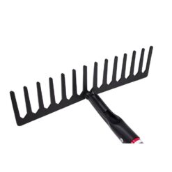 Bully Tools 92301 14-Tine Level Head Rake with 66 in. Fiberglass Handle